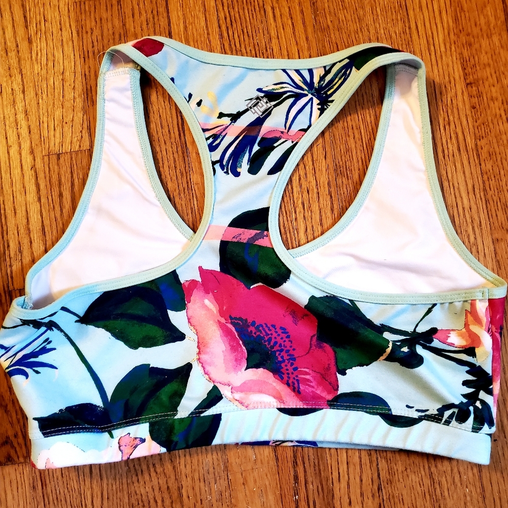 Zelos mint floral sports bra - Picture 2 of 3